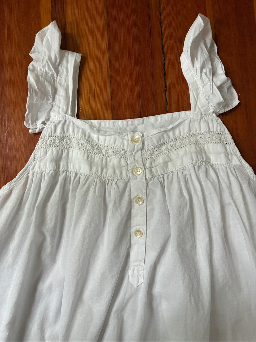 Gorgeous nightgown XS romantic cottagecore feminine fairy tale ruffle cotton - Picture 3 of 7